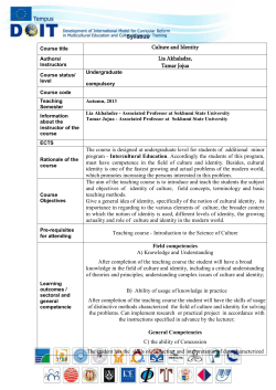 Culture and Identity