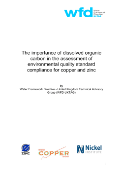 Dissolved organic carbon in the assessment of environmental