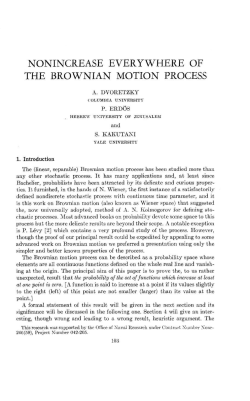 nonincrease everywhere of the brownian motion process