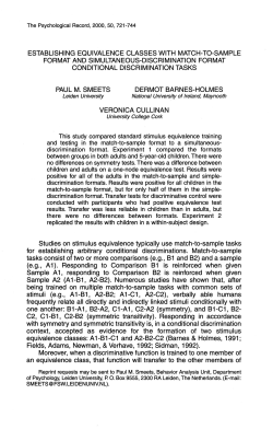 Establishing Equivalence Classes with Match-to