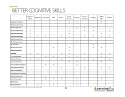 better cognitive skills - Unlock the Einstein Inside