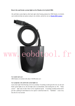 Reset Abs and brake system light on for Honda civic