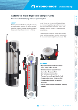 Automatic Fluid Injection Sampler AFIS - Hydro-Bios