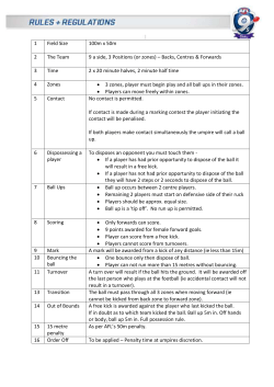 Auskick Rules Flowchart 2008