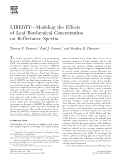 LIBERTY—Modeling the Effects of Leaf Biochemical Concentration