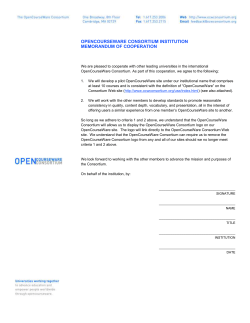 about the opencourseware consortium