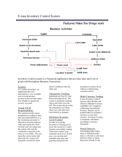 E-mas Inventory Control System