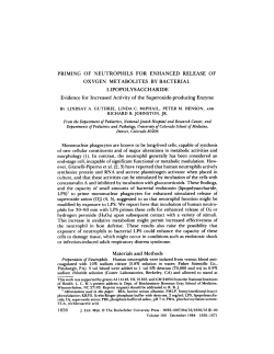 PRIMING OF NEUTROPHILS FOR ENHANCED RELEASE OF