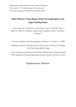 High Efficiency Single Dopant White Electrophosphorescent Light