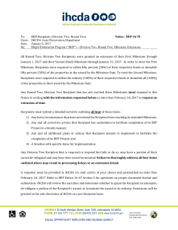 To: BEP Recipients (Division Two, Round Two) Notice: BEP-16