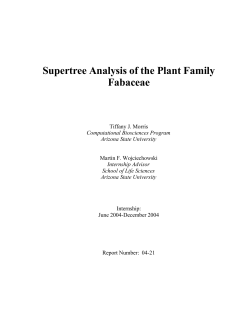 Supertree Analysis of the Plant Family Fabaceae
