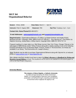 MGT 361 Organizational Behavior