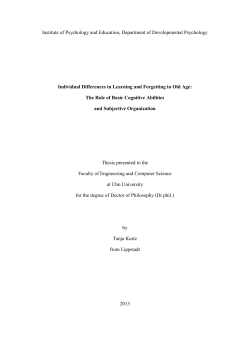 Institute of Psychology and Education, Department of