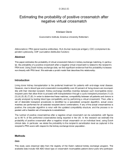Estimating the probability of positive crossmatch after negative