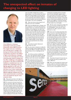 The unexpected effect on inmates of changing to LED lighting