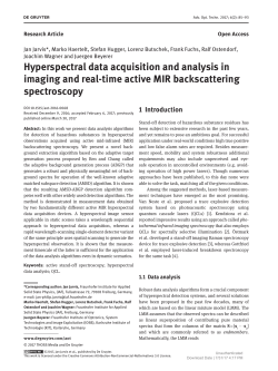 Hyperspectral data acquisition and analysis in imaging