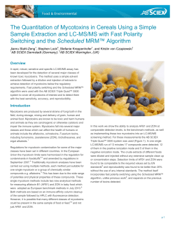 Quantitation of mycotoxins in cereals with simple and fast