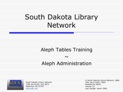 Tables - South Dakota Library Network
