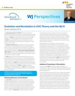 Evolution and Revolution in CHC Theory and the WJ IV
