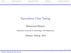 Equivalence Class Testing