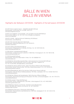 B&Auml;LLE IN WIEN BALLS IN VIENNA