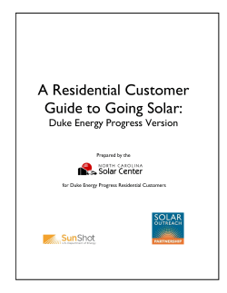 A Residential Customer Guide to Going Solar: Duke Energy Progress