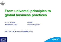 INCOSE UK Autumn Assembly