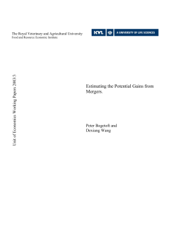 Estimating the Potential Gains from Mergers.