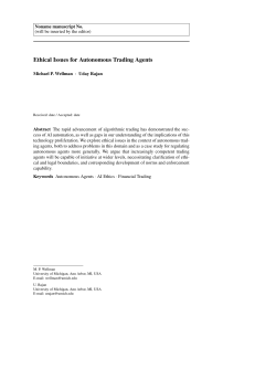 Ethical Issues for Autonomous Trading Agents