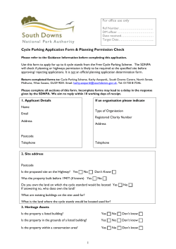 Application Form - South Downs National Park Authority