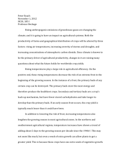 Effects of global climate change on agriculture: an interpretative review