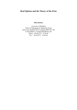 Real Options and the Theory of the Firm