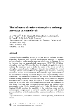 The influence of surface-atmosphere exchange