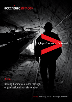 IMFA - Driving Business Results through Organizational