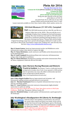 Plein Air Paint Out on July 2, Village of Rock Hill, NY 9am-12