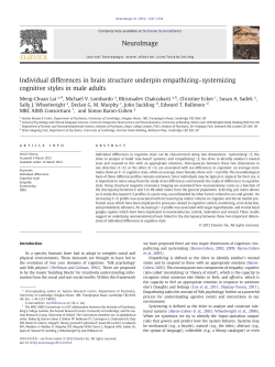 Individual differences in brain structure underpin empathizing