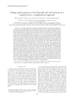Linking spatial patterns of leaf litterfall and soil nutrients in a tropical