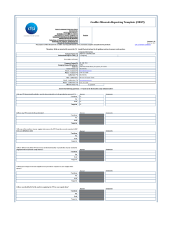 Conflict Minerals Reporting Template (CMRT)