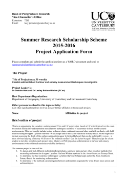 Coastal sedimentation: harbour and estuary measurement