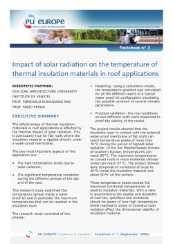 Impact of solar radiation on the temperature of thermal
