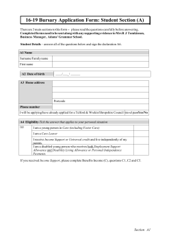 Microsoft Word - Bursary application form v4 Hazel
