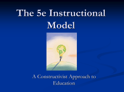 The 5e Instructional Model