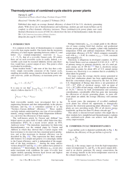 Thermodynamics of combined-cycle electric power plants