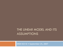 The Linear Model and Its Assumptions