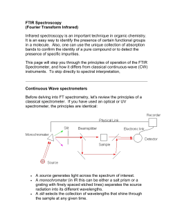 Use of the Nicolet IR Spectrometers