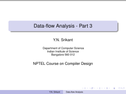 Data-flow Analysis - Part 3