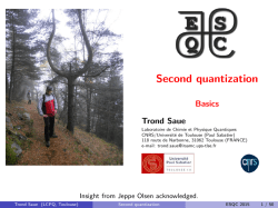 Second quantization