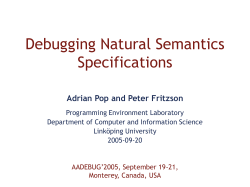 Debugging Natural Semantics Specifications