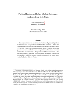 Political Parties and Labor Market Outcomes: Evidence from U.S.