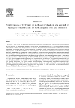 Contribution of hydrogen to methane production and control of